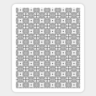 Alban | Black and White Geometric Pattern Sticker